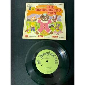 Disneyland Records The Gingerbread Man‎ 7" Vinyl Book LLP-337 Multicolor 1969